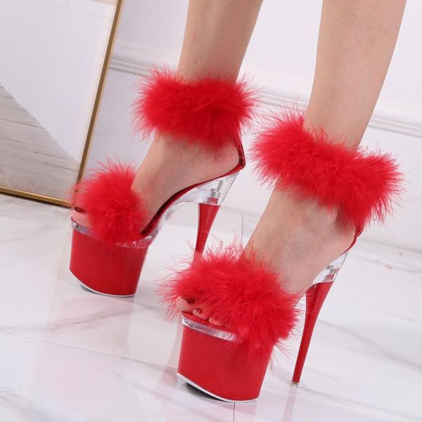dress shoes transparent super high heels 17cm thin heel summer women's platform feather sandals big size catwalk x0001, Black
dress shoes transparent super high heels 17cm thin heel summer women's platform feather sandals big size catwalk x0001, Black