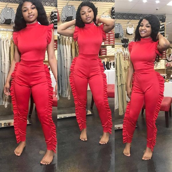 women's jumpsuits & rompers ar5115 europe and the united states 2021 clothing solid color wood ears leaking back belt jumpsuit, Black;white
women's jumpsuits & rompers ar5115 europe and the united states 2021 clothing solid color wood ears leaking back belt jumpsuit, Black;white
