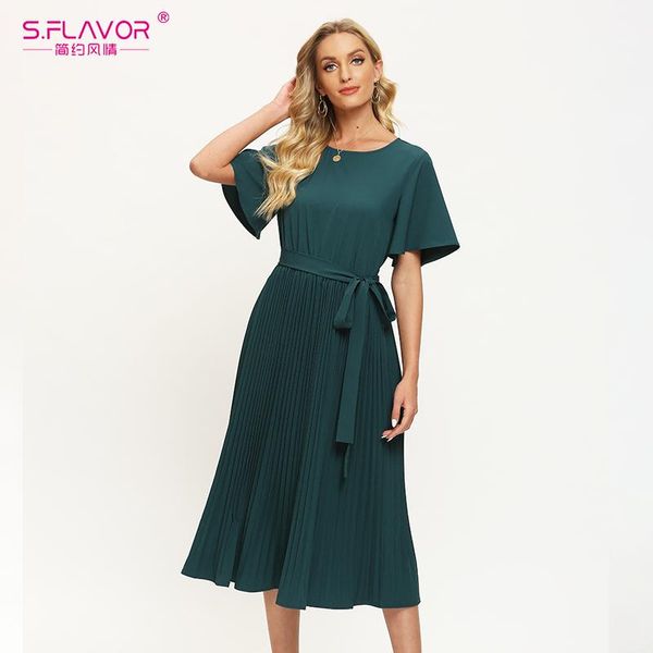 casual dresses s.flavor women flare sleeve pleated a-line dress 2021 fashion o-neck green color sundress female summer working, Black;gray
casual dresses s.flavor women flare sleeve pleated a-line dress 2021 fashion o-neck green color sundress female summer working, Black;gray