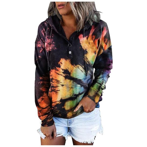 women's hoodies & sweatshirts fashion tie dye leaf printing with pocket for women streetwear drawstring hooded korean sportwear sudader, Black
women's hoodies & sweatshirts fashion tie dye leaf printing with pocket for women streetwear drawstring hooded korean sportwear sudader, Black