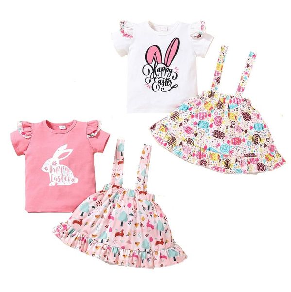 pudcoco 2021 easter 18m-5y baby girl 2pcs set cartoon letter print ruffled short sleeve t-shirt+suspender skirt spring, White
pudcoco 2021 easter 18m-5y baby girl 2pcs set cartoon letter print ruffled short sleeve t-shirt+suspender skirt spring, White