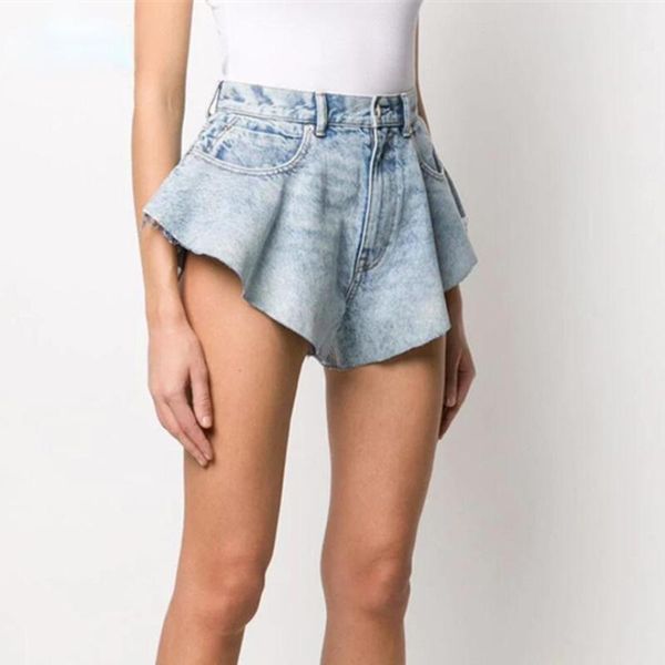 women's shorts 2021 summer fashion mesh clothing light blue denim washed pockets zippers female bottoms wl38605l, White;black
women's shorts 2021 summer fashion mesh clothing light blue denim washed pockets zippers female bottoms wl38605l, White;black