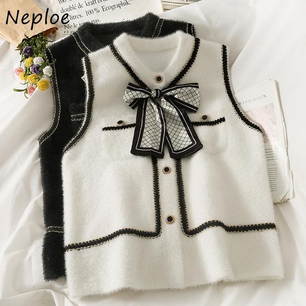 women's vests neploe sweet plaid bow plush vest jacket women autumn single-breasted all-match female v-neck sleeveless cardigan, Black;white
women's vests neploe sweet plaid bow plush vest jacket women autumn single-breasted all-match female v-neck sleeveless cardigan, Black;white