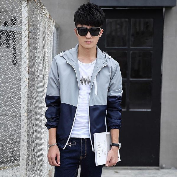 men's jackets men jacket long sleeve thin patchwork gray green orange red blue clothes with cap, Black;brown
men's jackets men jacket long sleeve thin patchwork gray green orange red blue clothes with cap, Black;brown