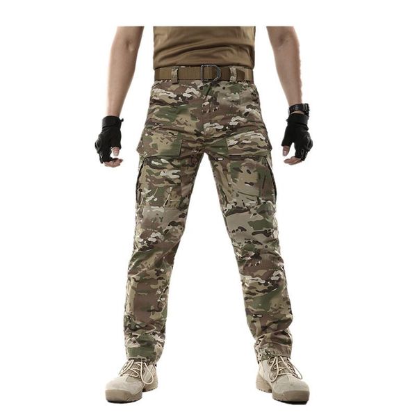 men's pants cargo casual multi pockets overalls military tactical men camouflage outwear straight trousers, Black
men's pants cargo casual multi pockets overalls military tactical men camouflage outwear straight trousers, Black