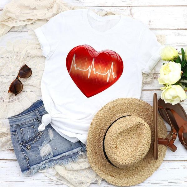 women graphic love shape heartbeat valentine lover cute fashion print tees clothing female t shirt shirt womens t-shirt, White
women graphic love shape heartbeat valentine lover cute fashion print tees clothing female t shirt shirt womens t-shirt, White
