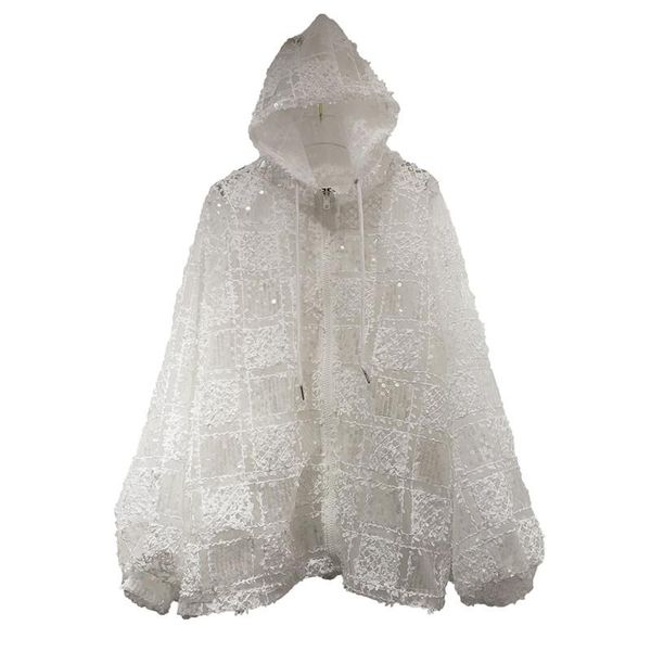 women's jackets european spring summer loose heavy industry sequined stitching lace hooded sun protection jacket coats women fashion 20, Black;brown
women's jackets european spring summer loose heavy industry sequined stitching lace hooded sun protection jacket coats women fashion 20, Black;brown