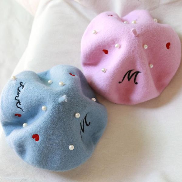 berets japanese soft sister embroidery letters pearl wool beret painter cap baked wheat cake warm buds hat girl autumn and winter68, Blue;gray
berets japanese soft sister embroidery letters pearl wool beret painter cap baked wheat cake warm buds hat girl autumn and winter68, Blue;gray