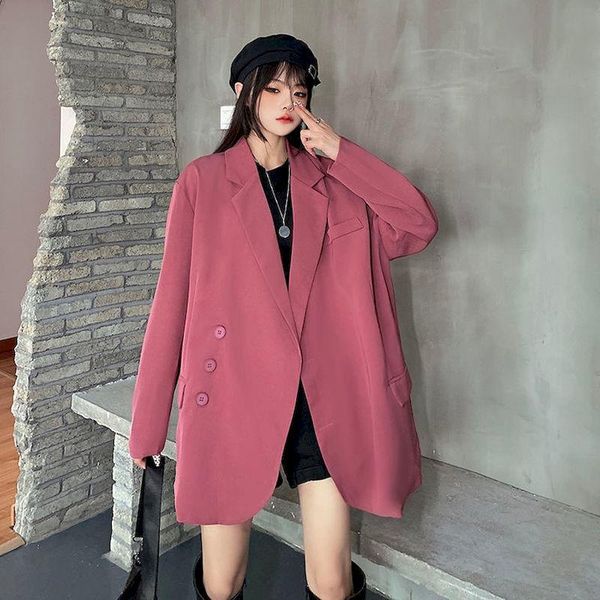 women's suits & blazers 2021 autumn women coat korean causal solid suit jacket long sleeve notched collar blazer feminimos full, White;black
women's suits & blazers 2021 autumn women coat korean causal solid suit jacket long sleeve notched collar blazer feminimos full, White;black