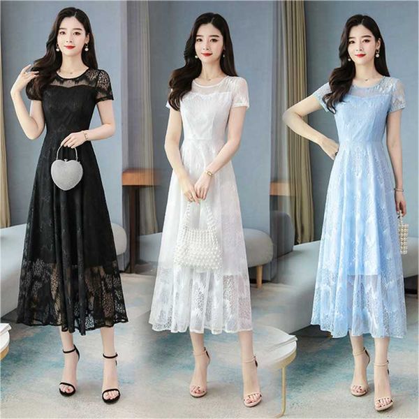 summer long lace dres vintage short sleeve hollow out patchwork elegant dresses vestidos 210531, Black;gray
summer long lace dres vintage short sleeve hollow out patchwork elegant dresses vestidos 210531, Black;gray