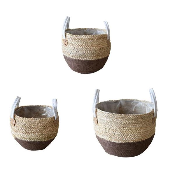 3 pcs durable woven storage basket deskstorage box snack toy straw box flower pot dirty laundry hamper
3 pcs durable woven storage basket deskstorage box snack toy straw box flower pot dirty laundry hamper