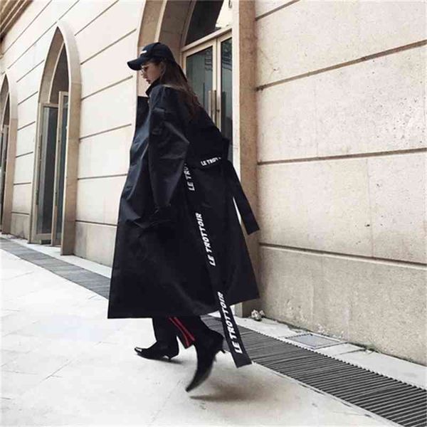 women's trench coats high fashion oversized casual streetwear long trench coats for vintage overcoats woman jacket mainly female, Tan;black
women's trench coats high fashion oversized casual streetwear long trench coats for vintage overcoats woman jacket mainly female, Tan;black