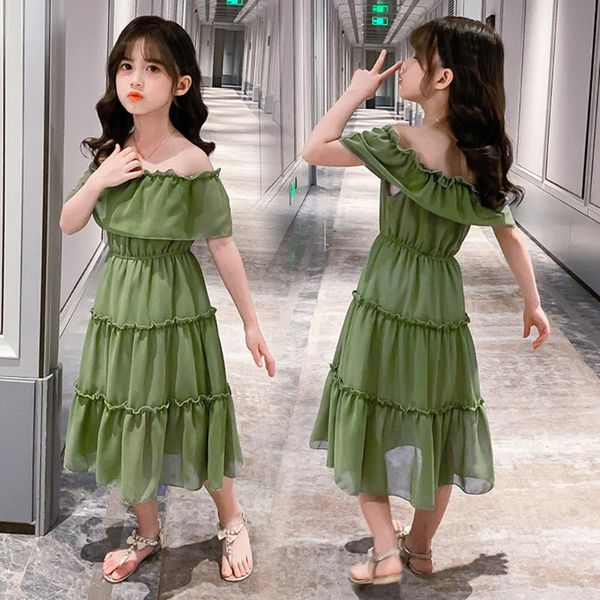 kids baby children girls off shoulder ruched solid princess dresses clothes, Red;yellow
kids baby children girls off shoulder ruched solid princess dresses clothes, Red;yellow