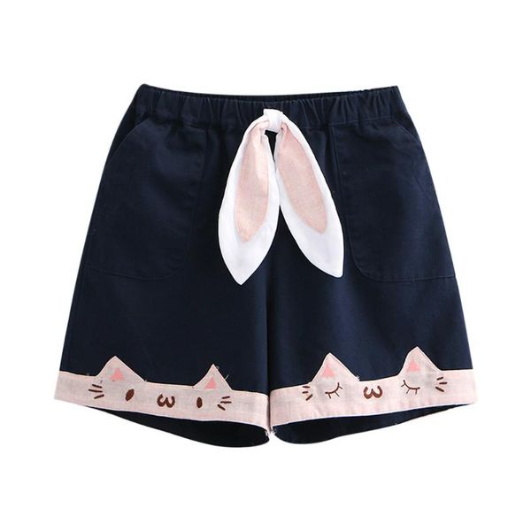 women's shorts hight waist summer 2021 cartoon embroidery sweet ladies ears cute design bottoms mini, White;black
women's shorts hight waist summer 2021 cartoon embroidery sweet ladies ears cute design bottoms mini, White;black
