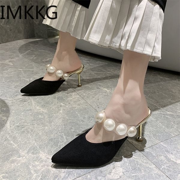 shoes thin heels pu cover toe ladies' slippers luxury slides slipers women shallow high heeled mules pointed designer 210310, Black
shoes thin heels pu cover toe ladies' slippers luxury slides slipers women shallow high heeled mules pointed designer 210310, Black