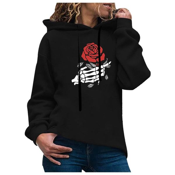 women's hoodies & sweatshirts women hoodie halloween skeleton print long-sleeved sweatshirt casual drawstring black harajuku loose pull 
women's hoodies & sweatshirts women hoodie halloween skeleton print long-sleeved sweatshirt casual drawstring black harajuku loose pull