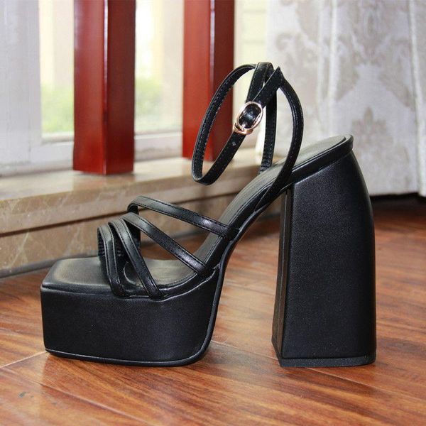 sandals mkkhou fashion women's summer shoes genuine leather square toe platform thin belt buckle super high heels, Black
sandals mkkhou fashion women's summer shoes genuine leather square toe platform thin belt buckle super high heels, Black