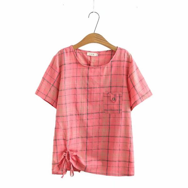 plus size t-shirt o neck cotton plaid women losse short sleeve tshirts 2021 summer casual pockets lady t shirts female top, Black
plus size t-shirt o neck cotton plaid women losse short sleeve tshirts 2021 summer casual pockets lady t shirts female top, Black