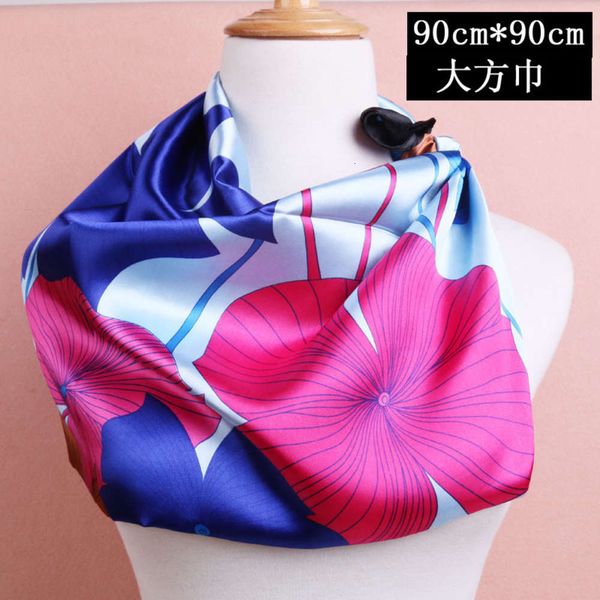 1 90cm square scarf, hangzhou silk style spring and autumn thin scarf, Blue;black
1 90cm square scarf, hangzhou silk style spring and autumn thin scarf, Blue;black