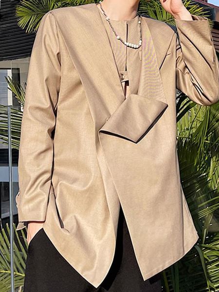 women's suits & blazers trendy women blazer fashion personality irregular patchwork minority style loose single button summer, White;black
women's suits & blazers trendy women blazer fashion personality irregular patchwork minority style loose single button summer, White;black