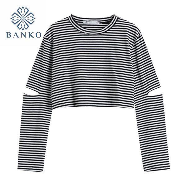 women's t-shirt striped tees women baggy long sleeve split o neck pullover crop t shirt ladies fashion elegant harajuku street short f, White
women's t-shirt striped tees women baggy long sleeve split o neck pullover crop t shirt ladies fashion elegant harajuku street short f, White