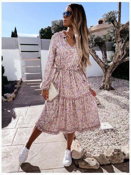 summer v neck vintage women dresses floral printed high waist puff sleeve ruffle for female fashion, Black;gray
summer v neck vintage women dresses floral printed high waist puff sleeve ruffle for female fashion, Black;gray