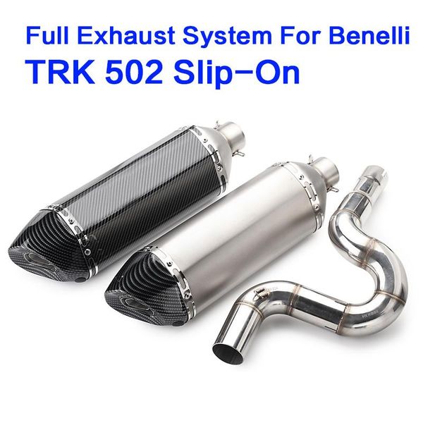 motorcycle exhaust system trk502 mid link pipe full syste for benelli trk 502 motorbike laser marking stainless steel muffler slip-on
motorcycle exhaust system trk502 mid link pipe full syste for benelli trk 502 motorbike laser marking stainless steel muffler slip-on