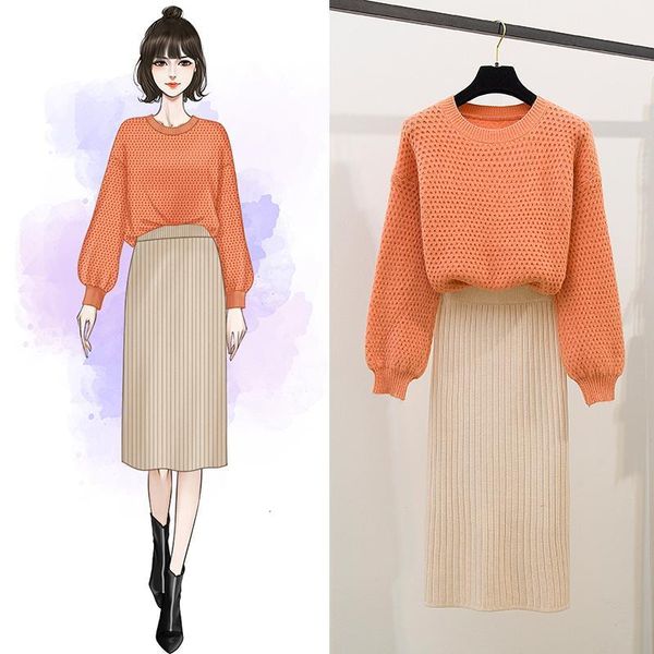2021 new women spring autumn knitted soft warm suit female lantern sleeve pullover sweater +high waist pencil skirt 2 piece set n340kvbb, Black;gray
2021 new women spring autumn knitted soft warm suit female lantern sleeve pullover sweater +high waist pencil skirt 2 piece set n340kvbb, Black;gray