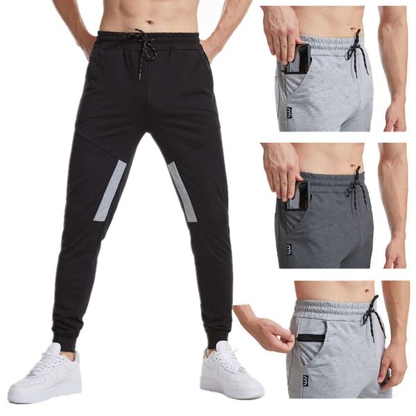 new double pocket sports leggings fitness fashion casual running training men's pants, Black
new double pocket sports leggings fitness fashion casual running training men's pants, Black
