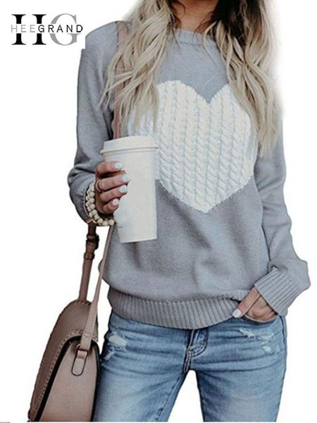 women's sweaters hee grand autumn women sweater heart printed female long sleeve casual apricot pullover winter warm knitted wzl1472, White;black
women's sweaters hee grand autumn women sweater heart printed female long sleeve casual apricot pullover winter warm knitted wzl1472, White;black