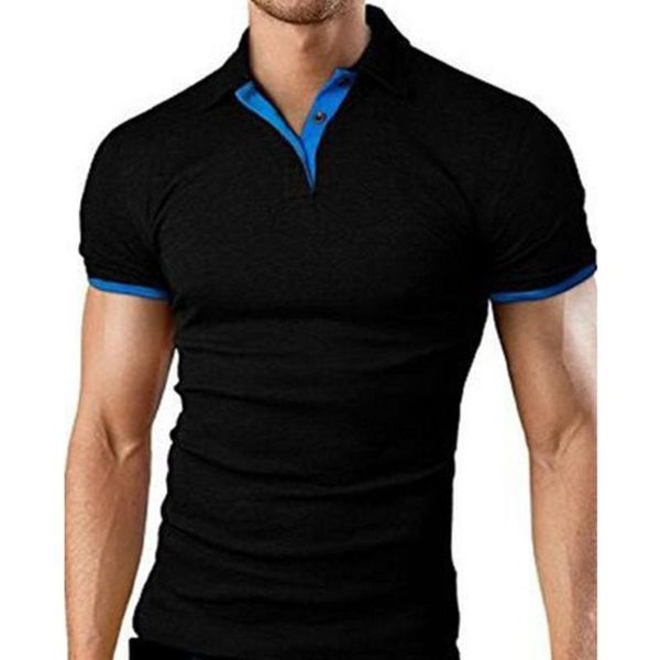 men's t-shirts button men lapel collae short sleeve t shirts male color patchwork summer wear, White;black
men's t-shirts button men lapel collae short sleeve t shirts male color patchwork summer wear, White;black