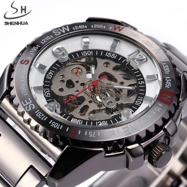 brand men skeleton mechanical watch sport watches fashion business military automatic full steel relogio masculino wristwatches, Slivery;brown
brand men skeleton mechanical watch sport watches fashion business military automatic full steel relogio masculino wristwatches, Slivery;brown
