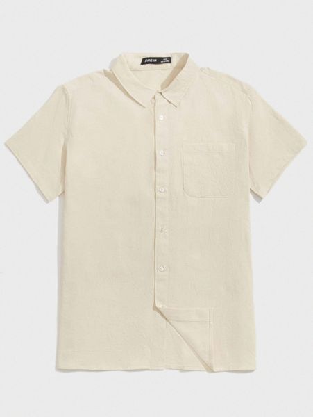 men patched pocket shirt z1bq#, White;black
men patched pocket shirt z1bq#, White;black