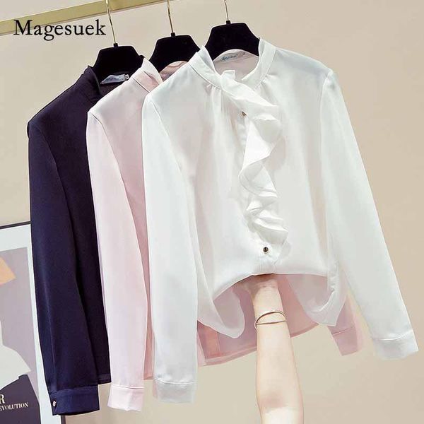 autumn women elegant chiffon solid cardigan shirt elegant stand-up collar lace decorative long sleeve blouse blusas mujer 11162, White
autumn women elegant chiffon solid cardigan shirt elegant stand-up collar lace decorative long sleeve blouse blusas mujer 11162, White