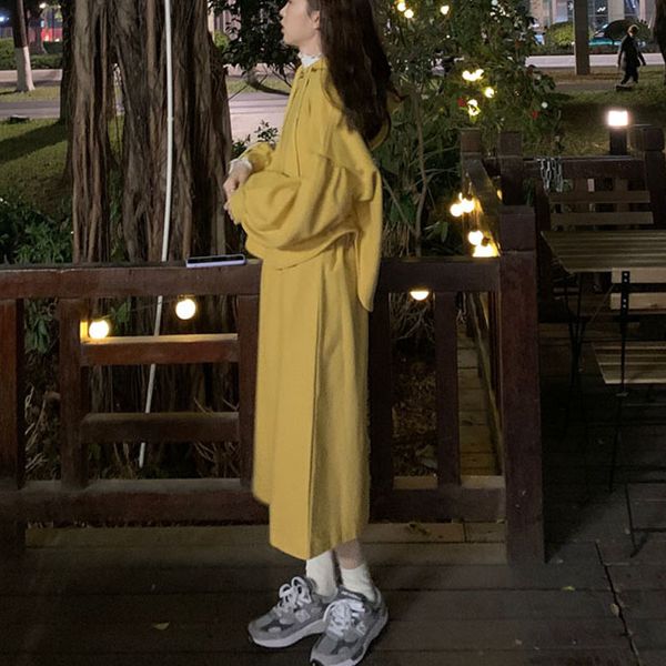 minimalism spring fall 2021 solid set with hoodies loose pullovers and chic split hem female skirt 2 pieces together vshf, White
minimalism spring fall 2021 solid set with hoodies loose pullovers and chic split hem female skirt 2 pieces together vshf, White
