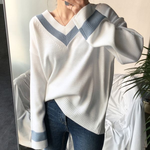 2021 new autumn winter women's sweaters v-neck pullover korean style minimalist casual female jumpers sw8853 6ixy, White;black
2021 new autumn winter women's sweaters v-neck pullover korean style minimalist casual female jumpers sw8853 6ixy, White;black