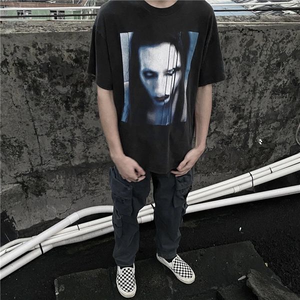 2021 new 1: 1qualidade de es dimenses preto branco avatar impresso lavado velho solto curto-mangas compridas retro t camisa h36p, Black
2021 new 1: 1qualidade de es dimenses preto branco avatar impresso lavado velho solto curto-mangas compridas retro t camisa h36p, Black