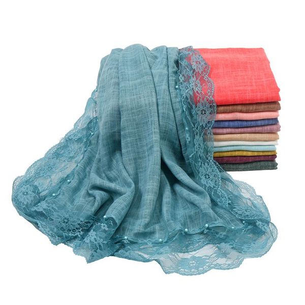 scarves fashion muslim solid color lace hijab scarf for women islamic beading headscarf warm female wrap head long shawls, Blue;gray
scarves fashion muslim solid color lace hijab scarf for women islamic beading headscarf warm female wrap head long shawls, Blue;gray