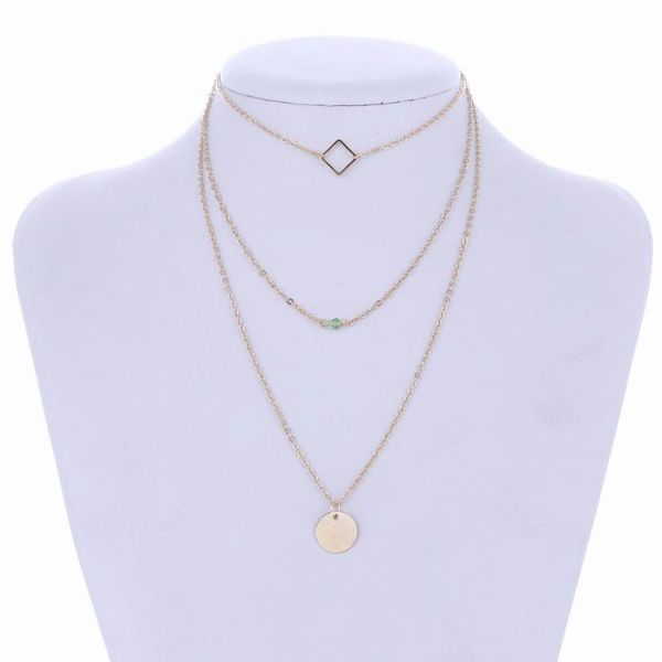 pendant necklaces multi-layer geometry 3 layers thin chain disc coin necklace for women choker jewelry, Silver
pendant necklaces multi-layer geometry 3 layers thin chain disc coin necklace for women choker jewelry, Silver