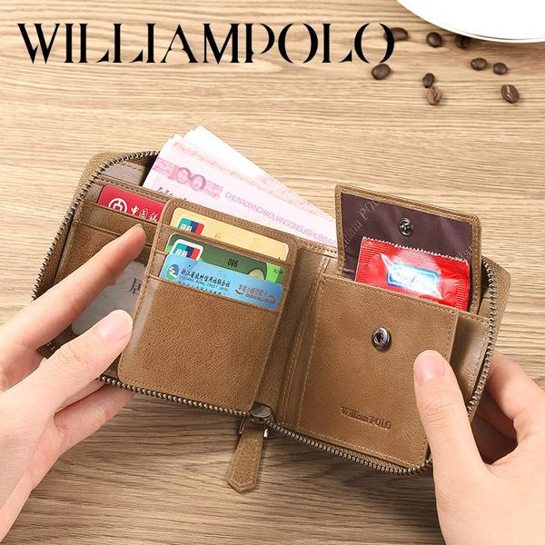 wallets williampolo men wallet short cowhide leather coin purse with zipper 2021 design vintage holder, Red;black
wallets williampolo men wallet short cowhide leather coin purse with zipper 2021 design vintage holder, Red;black
