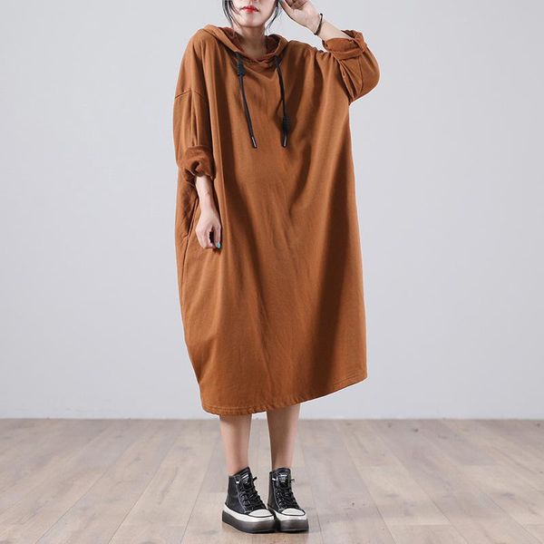 casual dresses 2021 autumn winter dress women large size loose ladies retro hooded drawstring pocket all-match, Black;gray
casual dresses 2021 autumn winter dress women large size loose ladies retro hooded drawstring pocket all-match, Black;gray