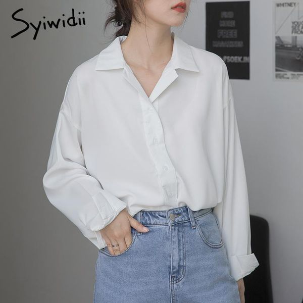 women's blouses & shirts syiwidii white blouse women for fashion vintage casual v neck solid harajuku shirt elegant clothing 2021
women's blouses & shirts syiwidii white blouse women for fashion vintage casual v neck solid harajuku shirt elegant clothing 2021