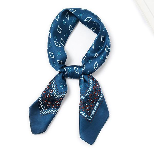 scarves classic rhombus pattern silk square neck scarf women smalll silky bandana elegant shirt decorated geometric neckwear, Blue;gray
scarves classic rhombus pattern silk square neck scarf women smalll silky bandana elegant shirt decorated geometric neckwear, Blue;gray
