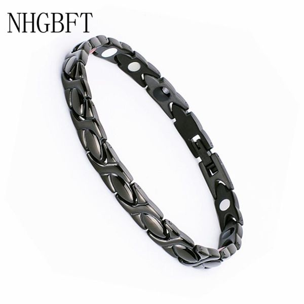 link, chain nhgbft classic black stainless steel magnetic bracelets for women mens health elements bio energy therapy jewelry
link, chain nhgbft classic black stainless steel magnetic bracelets for women mens health elements bio energy therapy jewelry