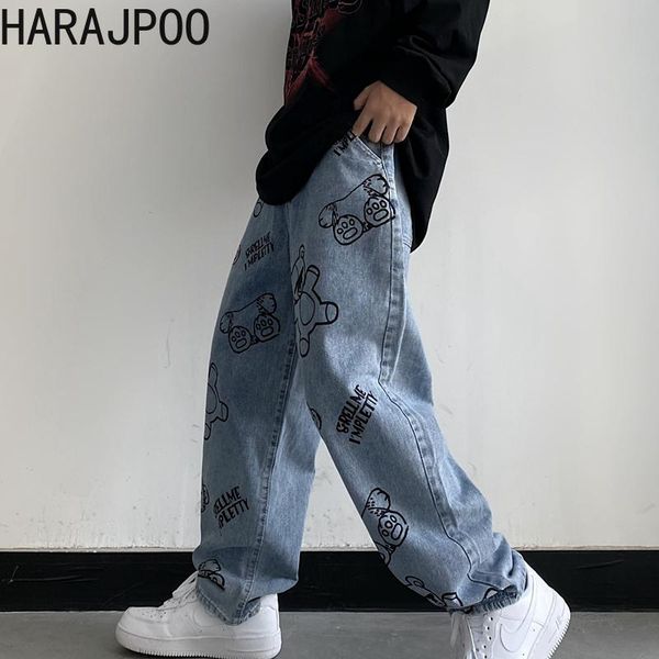 women's jeans harajpoo pants women korean high street ins trend cartoon bear print couple casual loose wide leg straight fashion y2k, Blue
women's jeans harajpoo pants women korean high street ins trend cartoon bear print couple casual loose wide leg straight fashion y2k, Blue