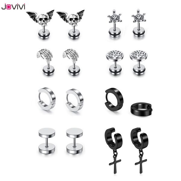 jovivi 316l stainless steel 16ga stud earrings tree of life round cross pattern ears studs fashion ear piercing jewelry 8 pairs, Silver
jovivi 316l stainless steel 16ga stud earrings tree of life round cross pattern ears studs fashion ear piercing jewelry 8 pairs, Silver
