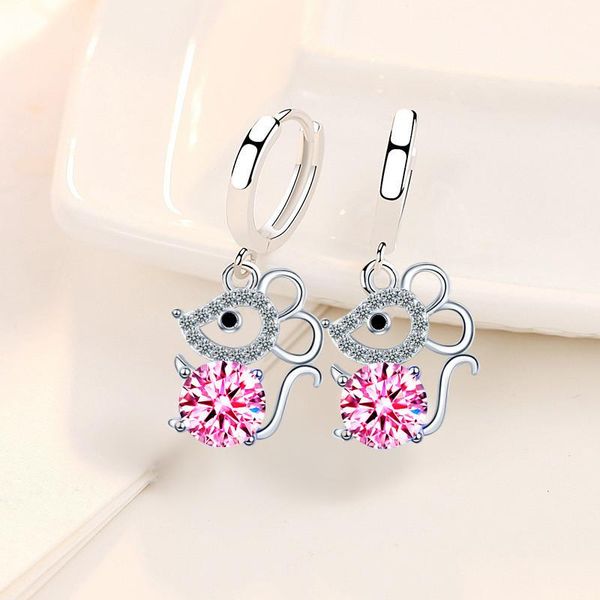 dangle & chandelier female cute mouse drop earrings pink blue white round crystal zircon animal for women wedding jewelry, Silver
dangle & chandelier female cute mouse drop earrings pink blue white round crystal zircon animal for women wedding jewelry, Silver
