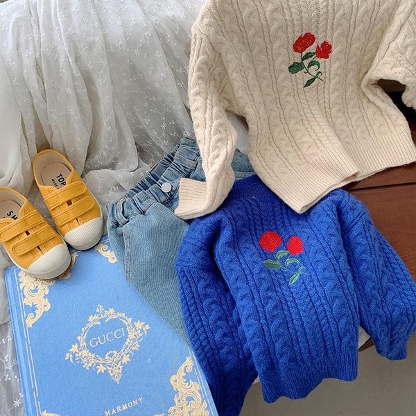 pullover 2021 korea style girls boys floral knitted sweater autumn full sleeve fashion kids 2-8 years, Blue
pullover 2021 korea style girls boys floral knitted sweater autumn full sleeve fashion kids 2-8 years, Blue