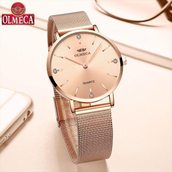 wristwatches olmeca fashion rose gold womens watches brand diamond watch stainless steel net strap bracelet wristwatch, Slivery;brown
wristwatches olmeca fashion rose gold womens watches brand diamond watch stainless steel net strap bracelet wristwatch, Slivery;brown