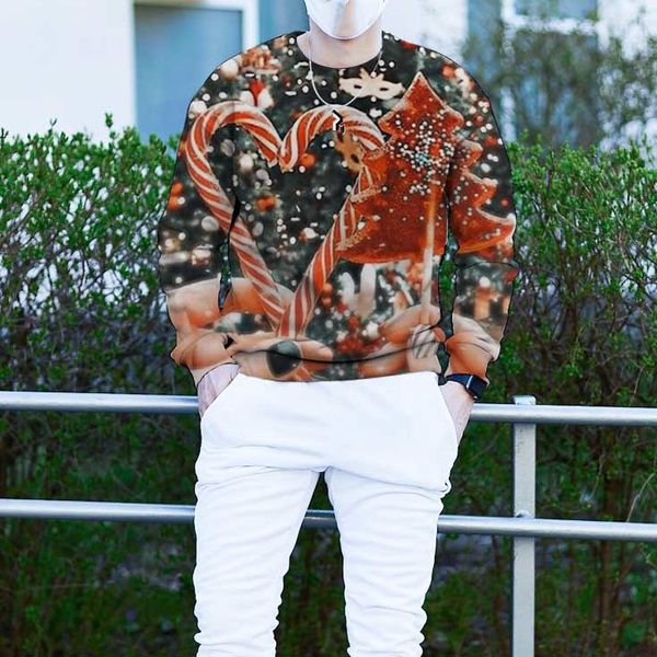 men's christmas 3d printing long sleeve hoodless sweater heart heart cane santa pattern costume, White;black
men's christmas 3d printing long sleeve hoodless sweater heart heart cane santa pattern costume, White;black
